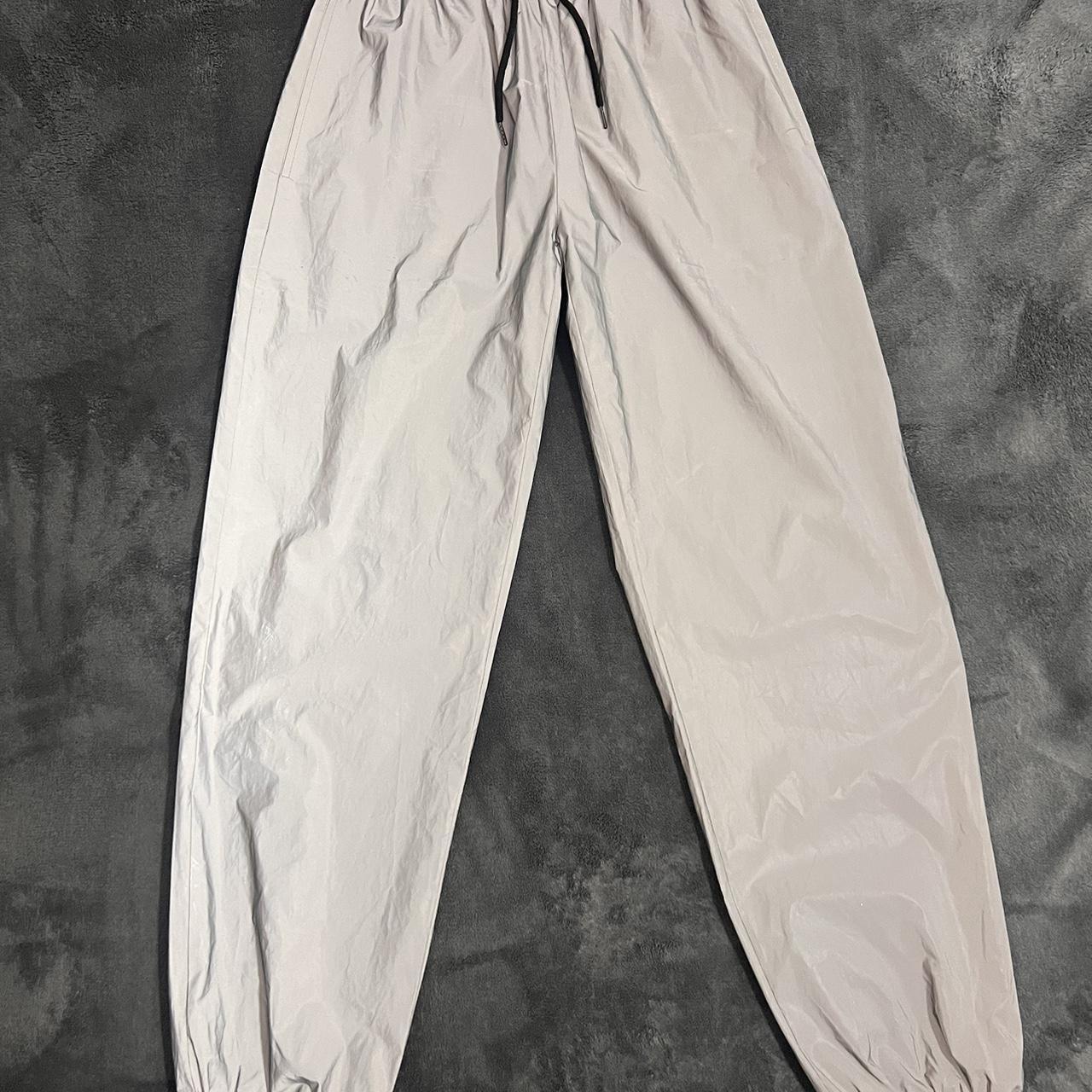 Silver reflective track pants outlet