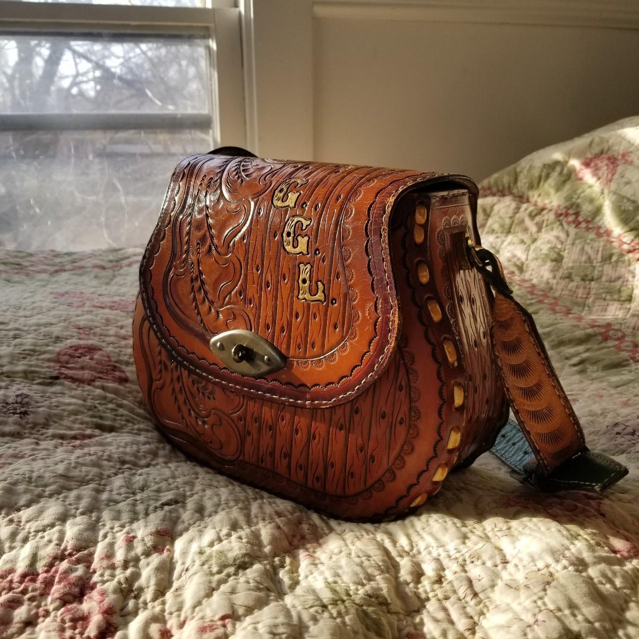 1970s Hand Tooled Brown Leather Bag Selected By Ritual Vintage | Free People