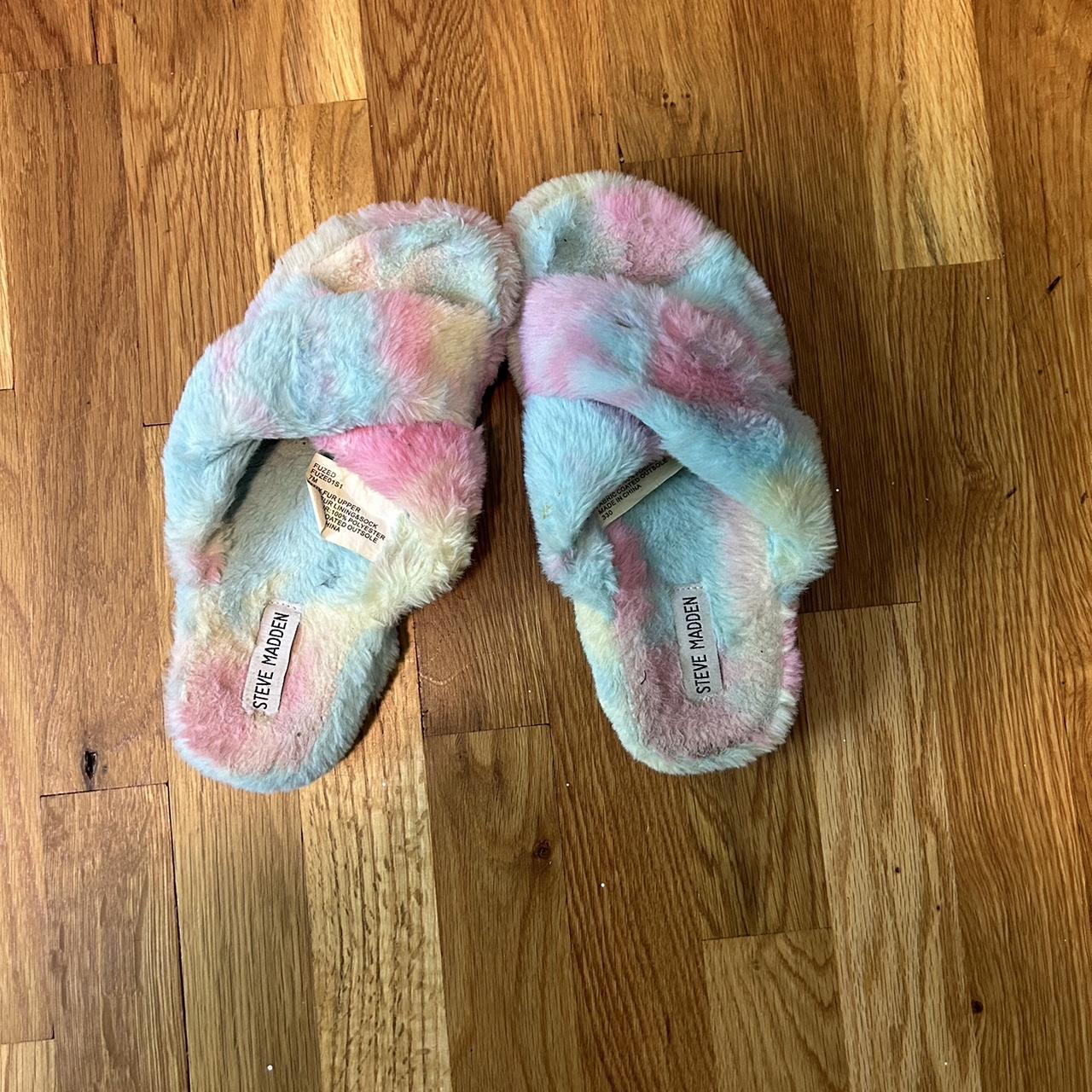 Steve madden fluffy fashion slippers