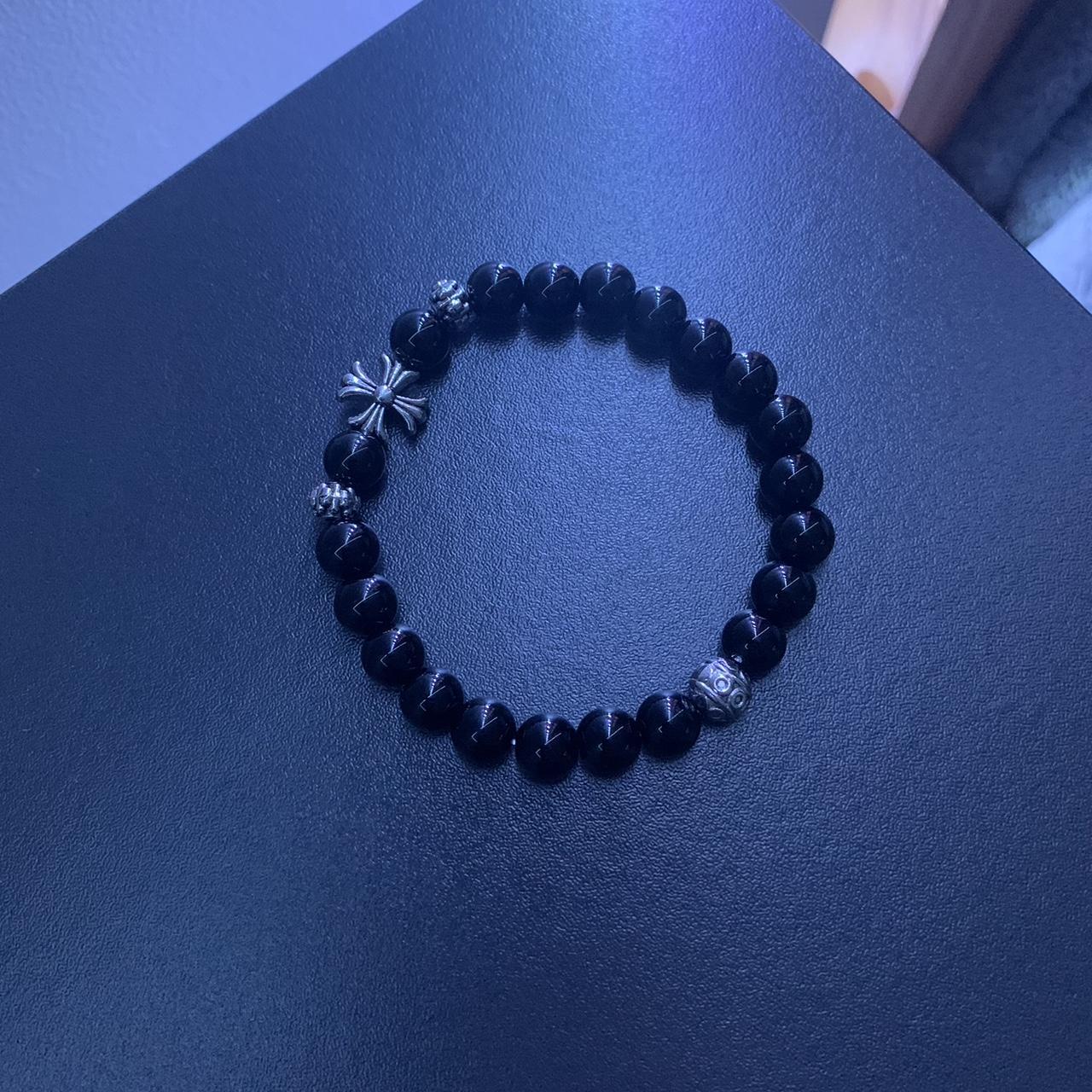 Chrome Hearts Black Bead Bracelet Very Intricate Depop 9053