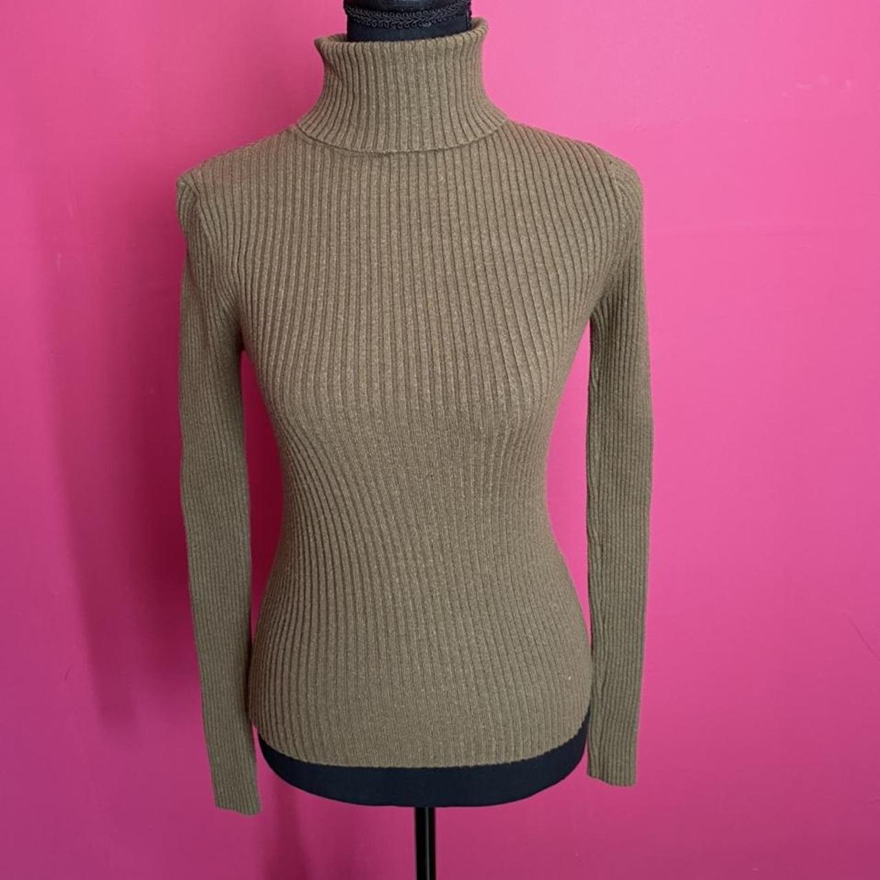 The perfect shade of olive green in a knit... - Depop