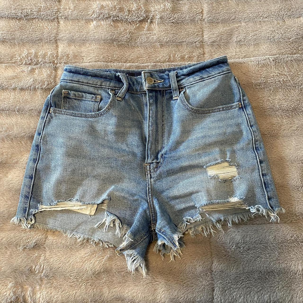 Women's Blue and White Shorts | Depop