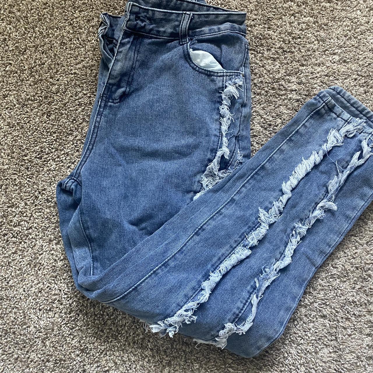 Jeans They have no rips they are straight leg Cute... - Depop