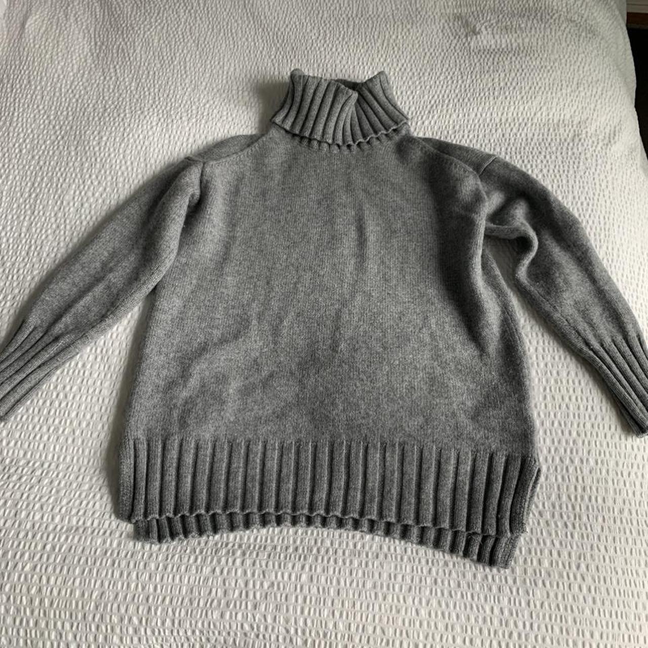 The White Company cashmere blend wool roll neck grey... - Depop