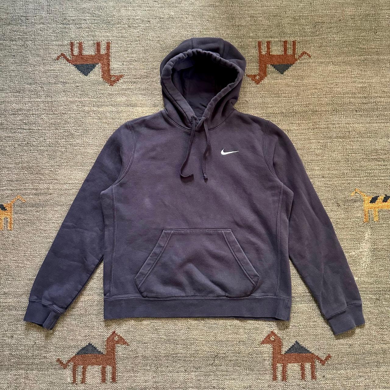 Nike Hoodie Sweatshirt Solid Black/Dark Gray Depop