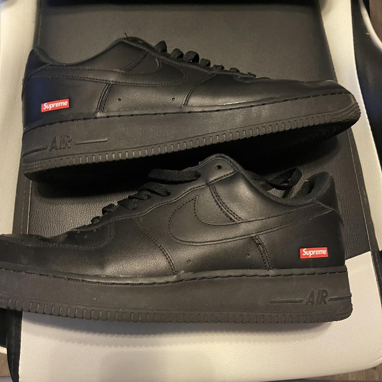 black supreme air force 1s