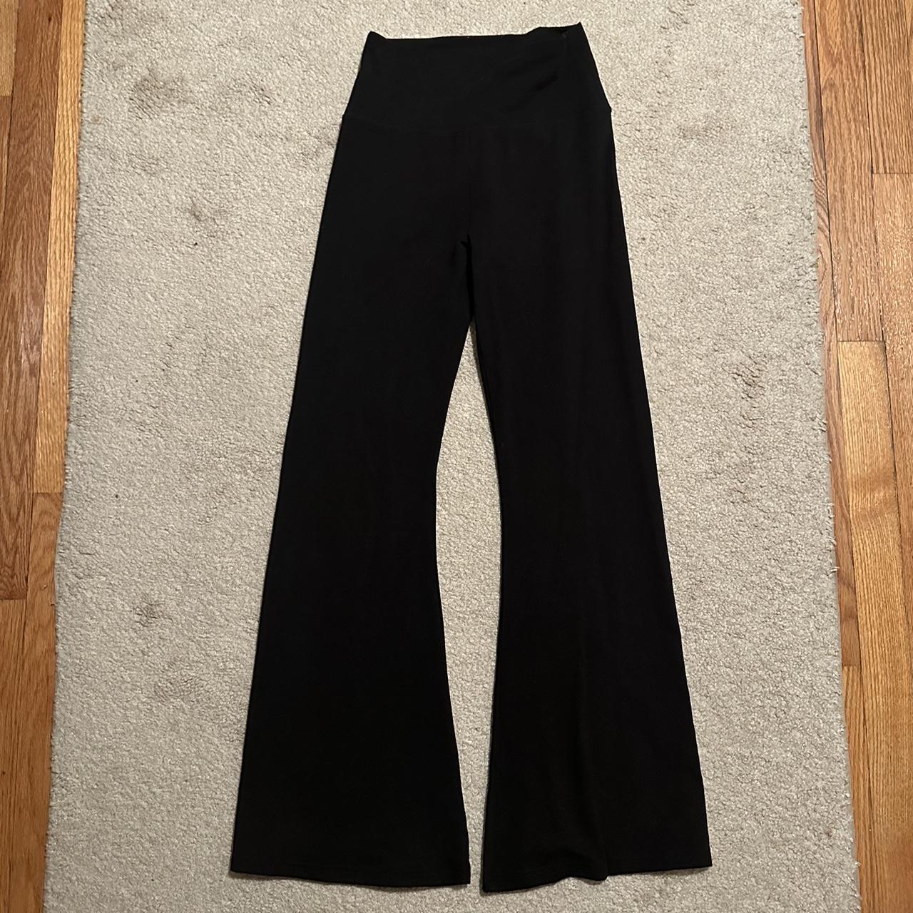 aerie flare leggings in black. Bottom one is from... - Depop