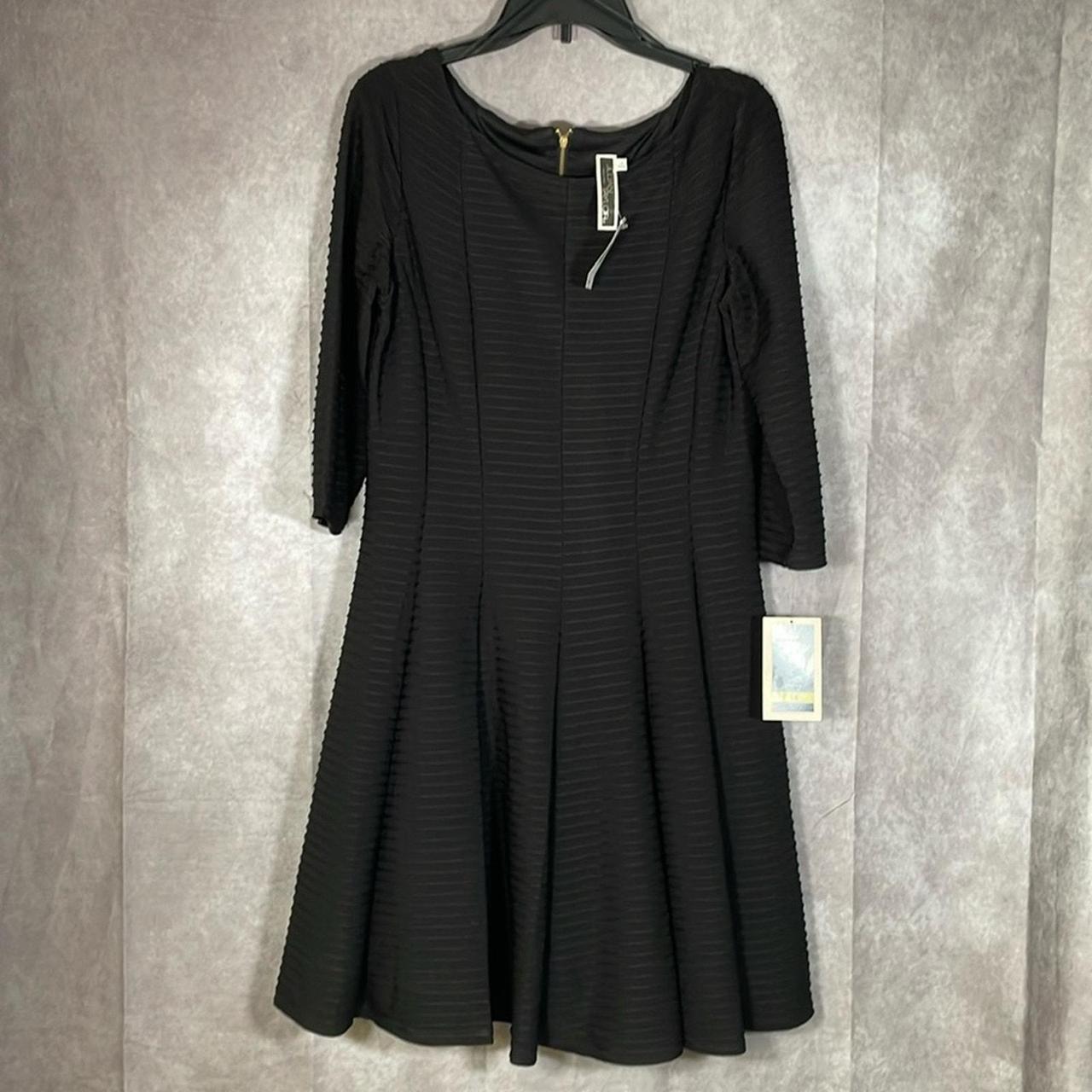 Julian Taylor New York Black Ribbed A Line Dress. Depop