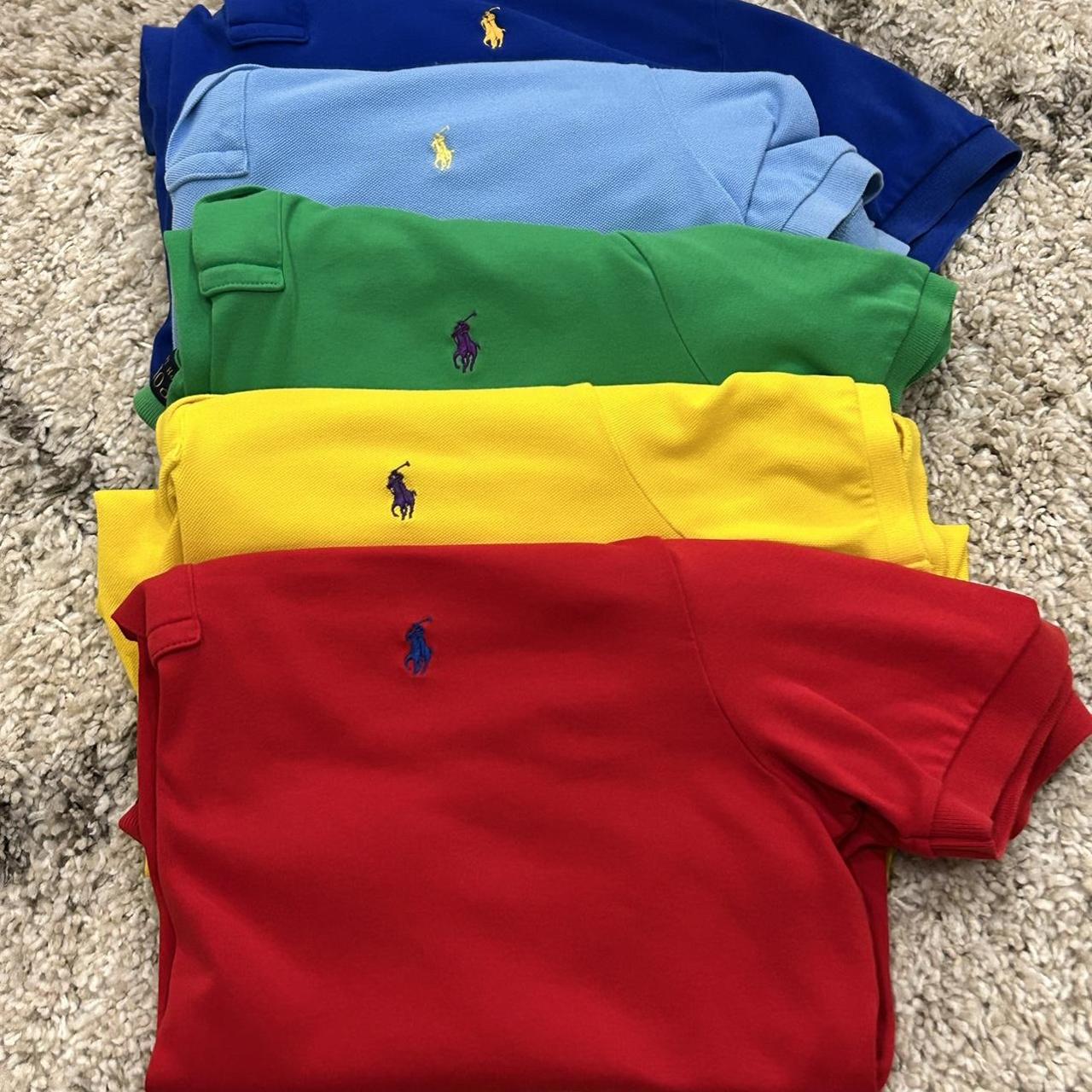 Ralph Lauren polo shirts, rainbow colors set bundle... Depop