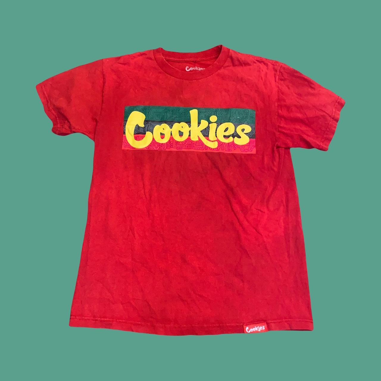 red cookies shirt