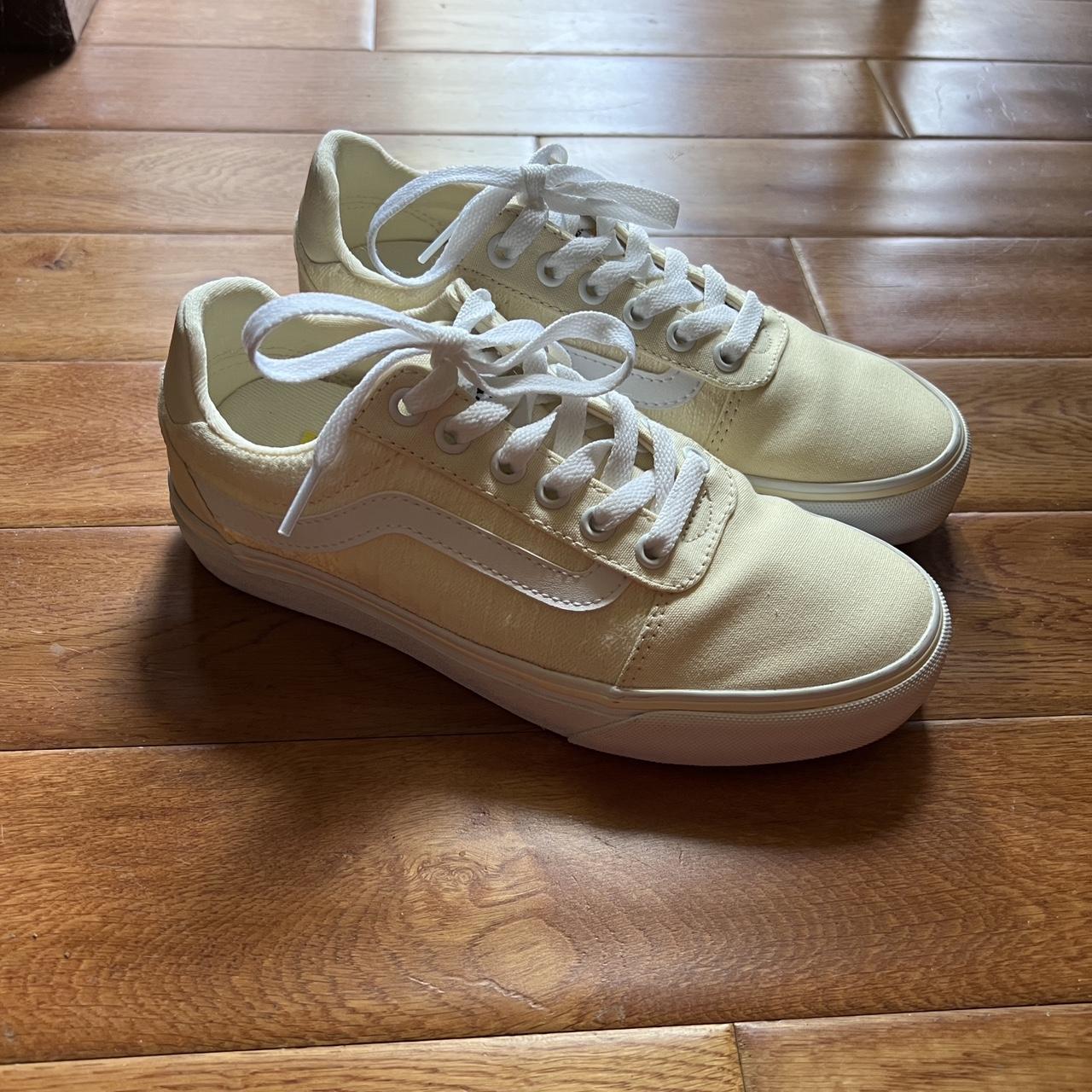 Yellow Vans Ward Lo Deluxe Sneakers, Depop