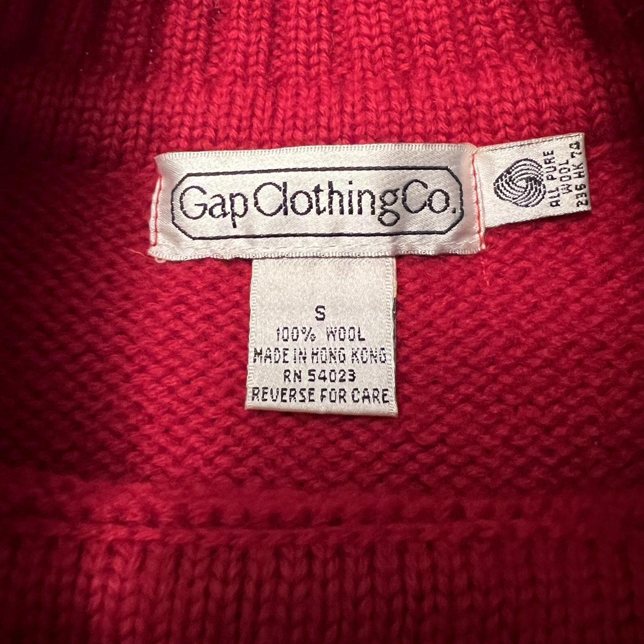 80s Gap wool red sweater, good condition Size:... - Depop