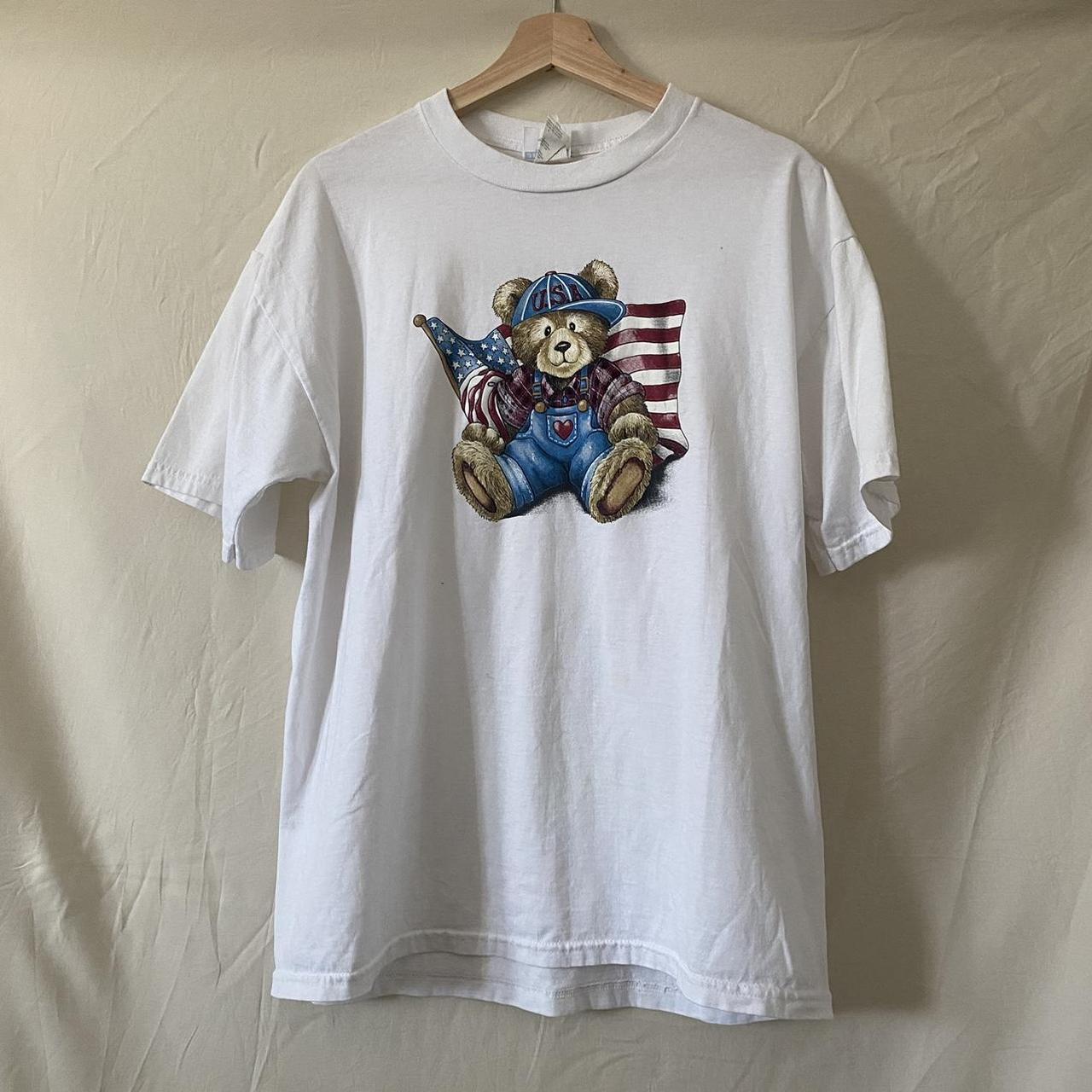 2000s USA BEAR BY JERZEES TSHIRT SIZE LARGE GREAT... - Depop