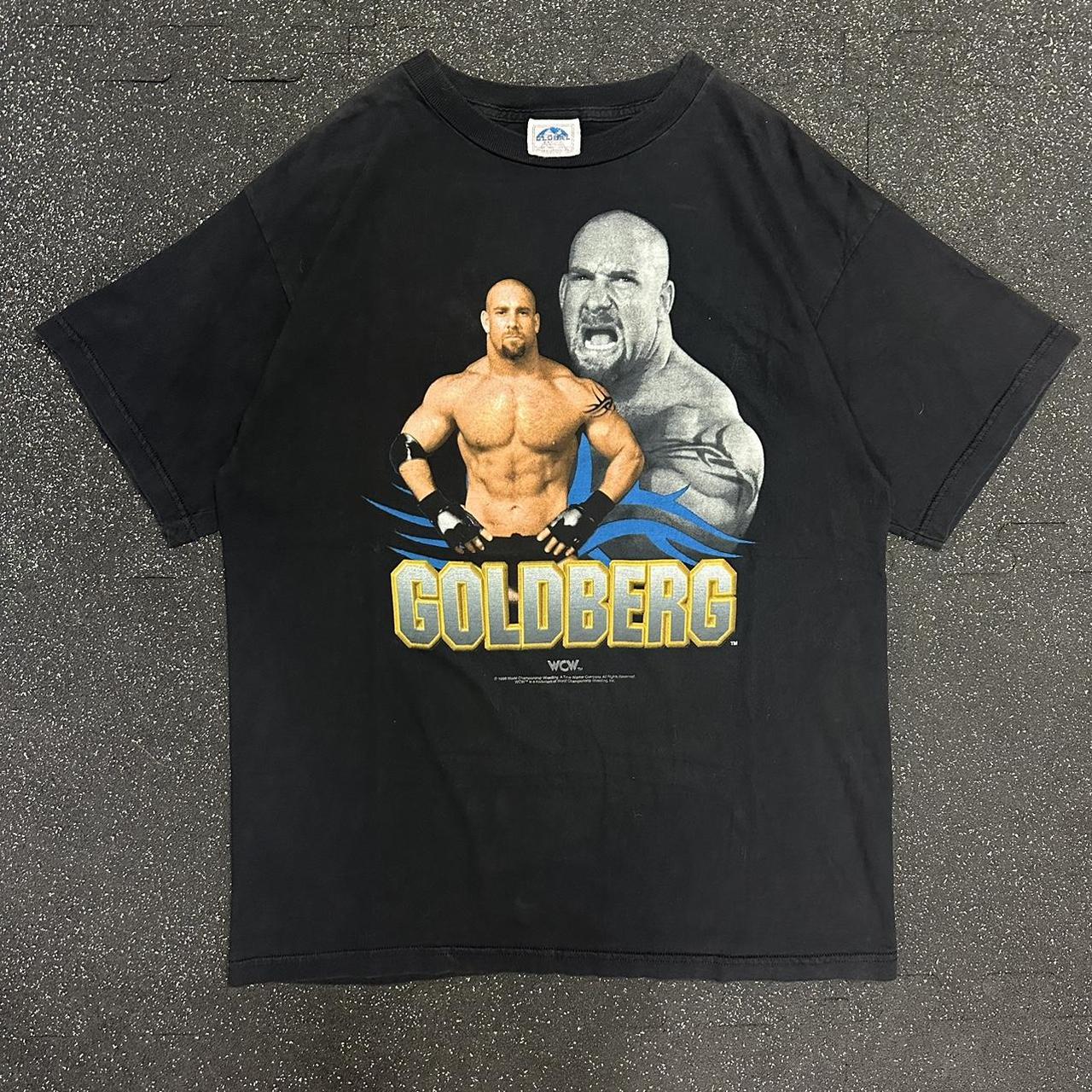 Vintage 90s WWF Goldberg Tee. Condition: Excellent... - Depop