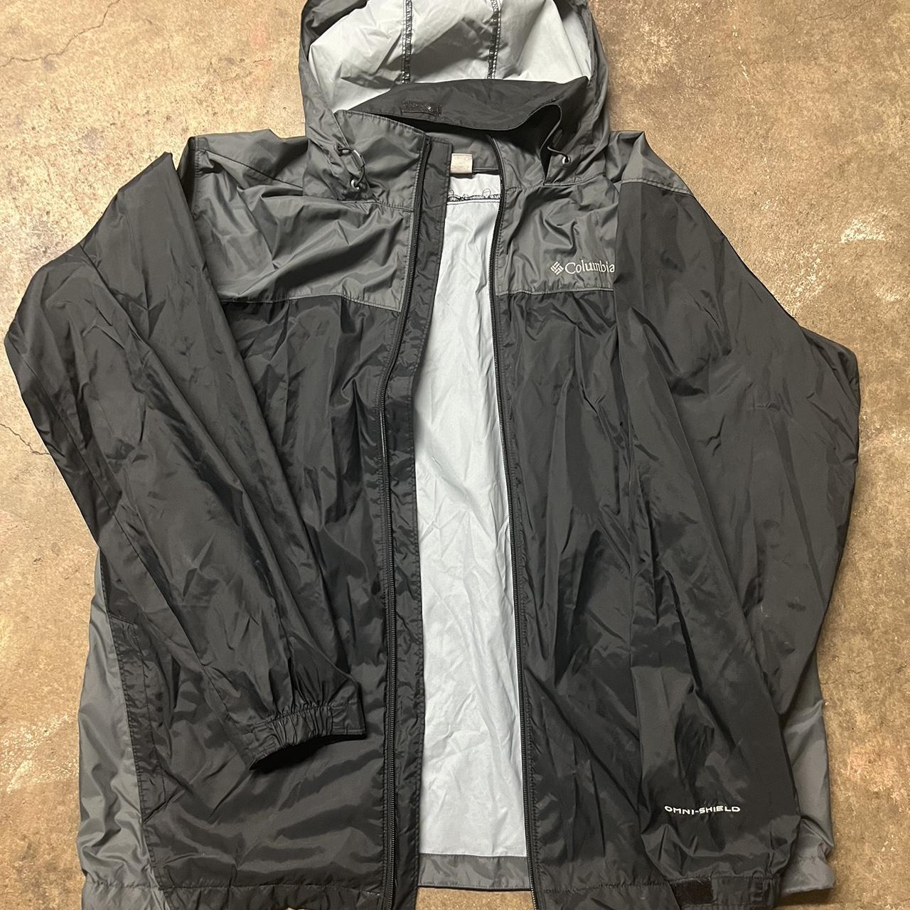 Black hoodless outlet windbreaker