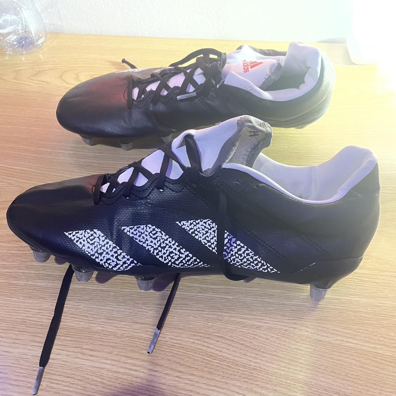 Adidas rugby boots missing few studs Size 10 - Depop