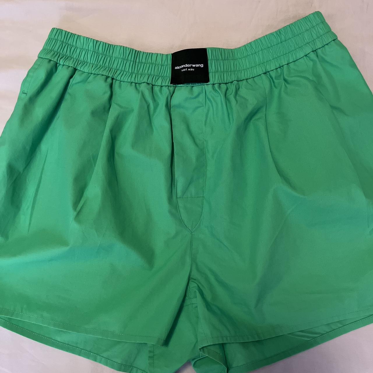 Small green Alexander wang shorts ! Worn once - Depop