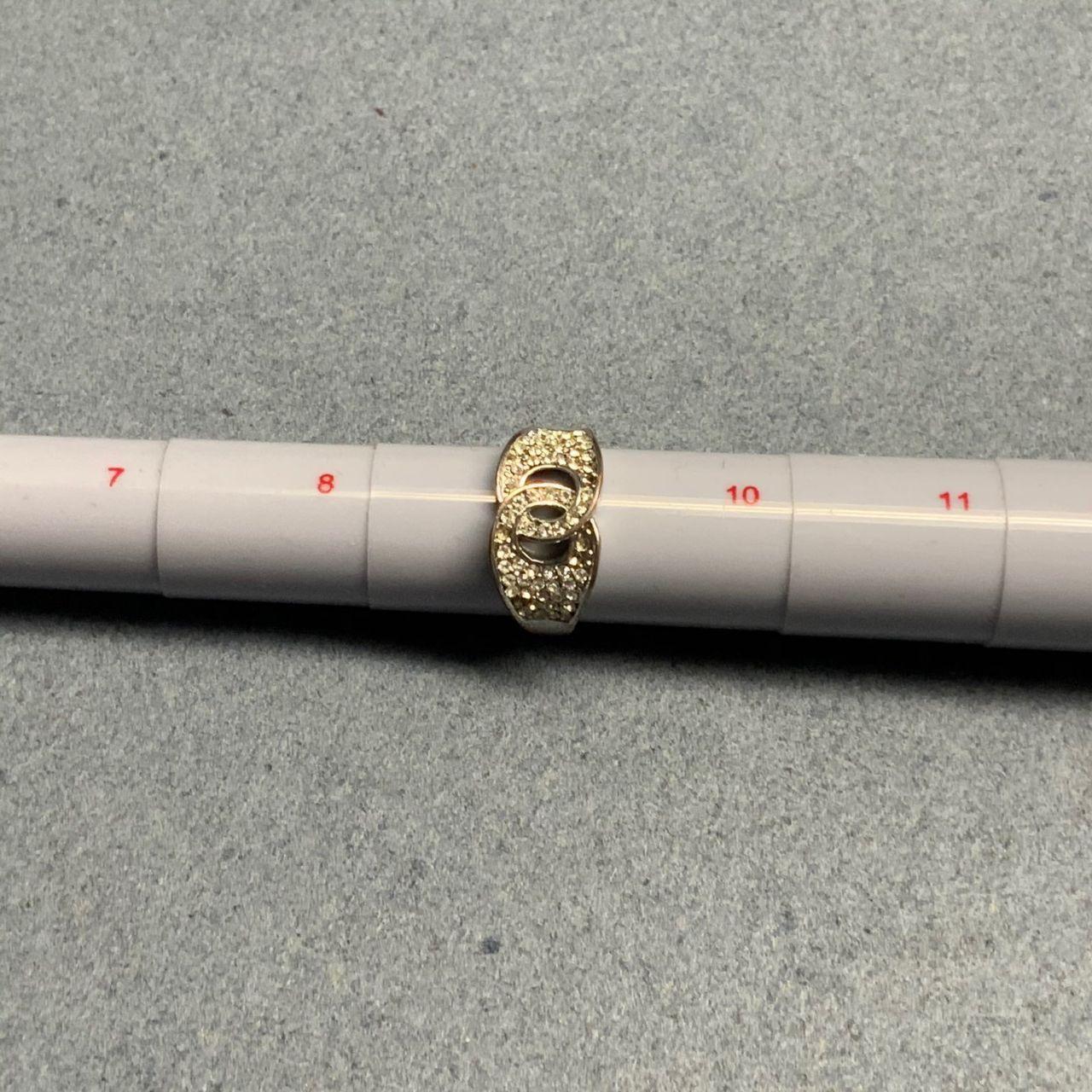 Vintage Women's Ring - Silver – Interlocking Loop… - image 5