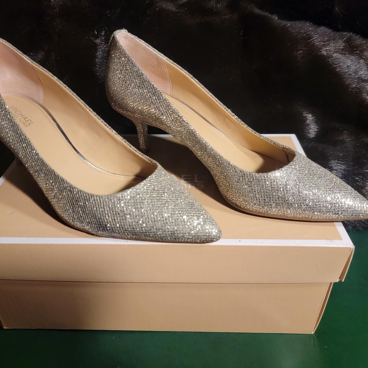 Michael kors glitter kitten heels online