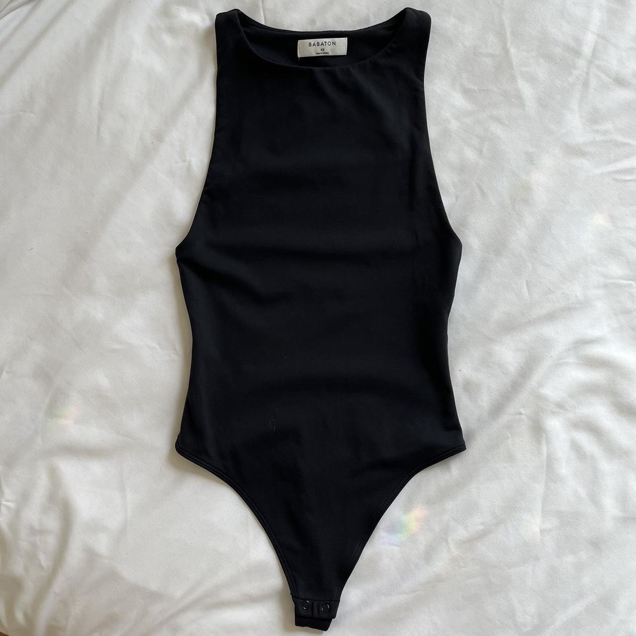 Aritzia Women's Black Bodysuit Depop