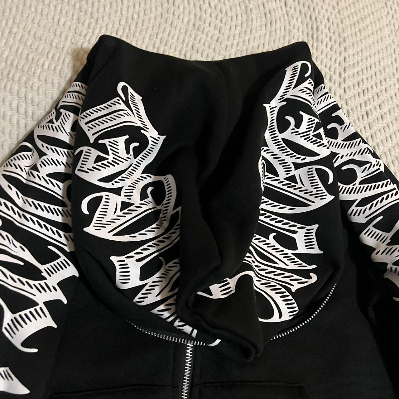 New Xflwam Womens Gothic Punk Letter Printed Zip Up - Depop