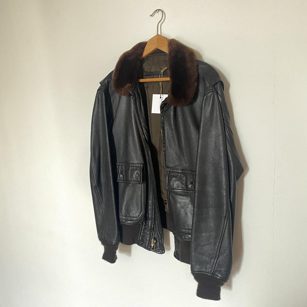 Vintage Oversized Cleveland Browns leather bomber - Depop