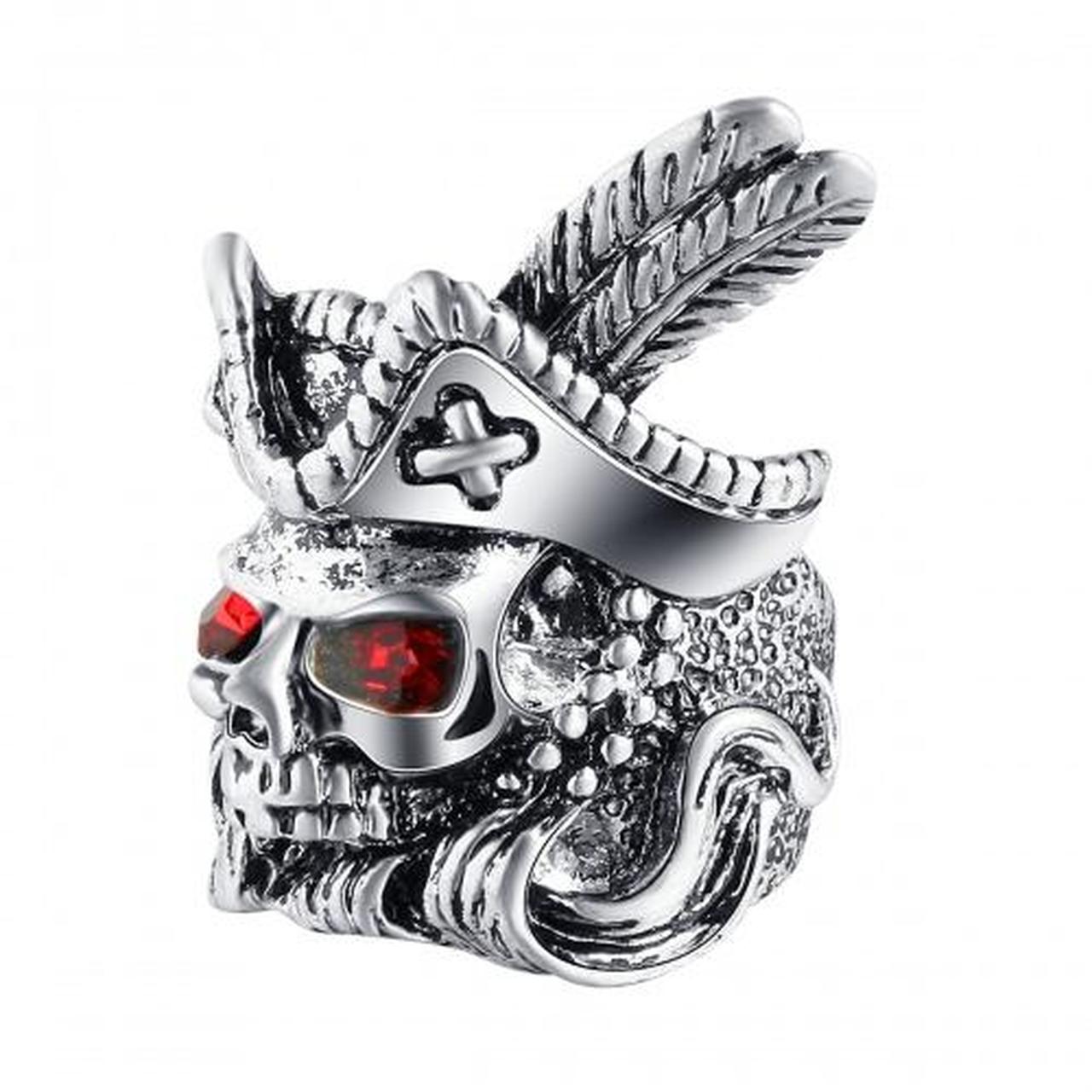 Men's Pirate Ring In Sterling Silver | Skull & Crossbones Jewelry - Foto 9