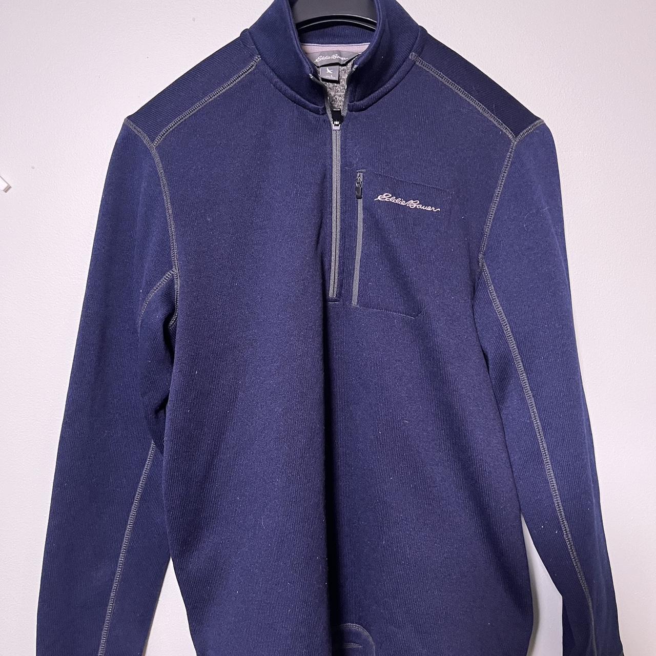 Eddie Bauer navy blue quarter zip in excellent...