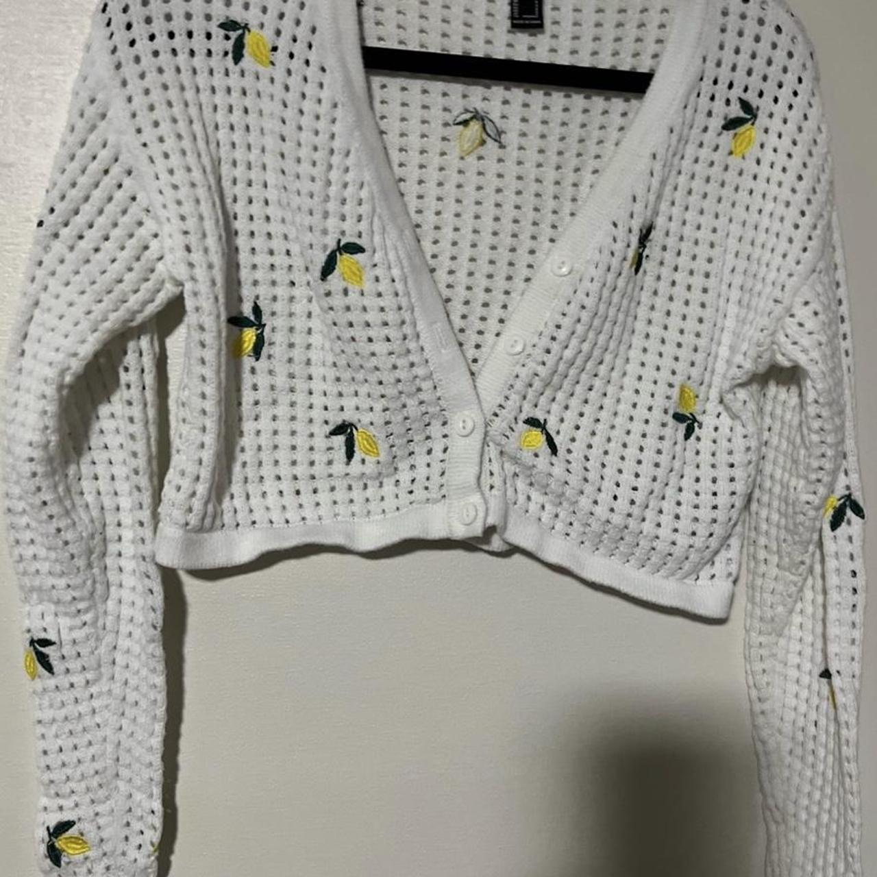 Lemon yellow hot sale cardigan sweater