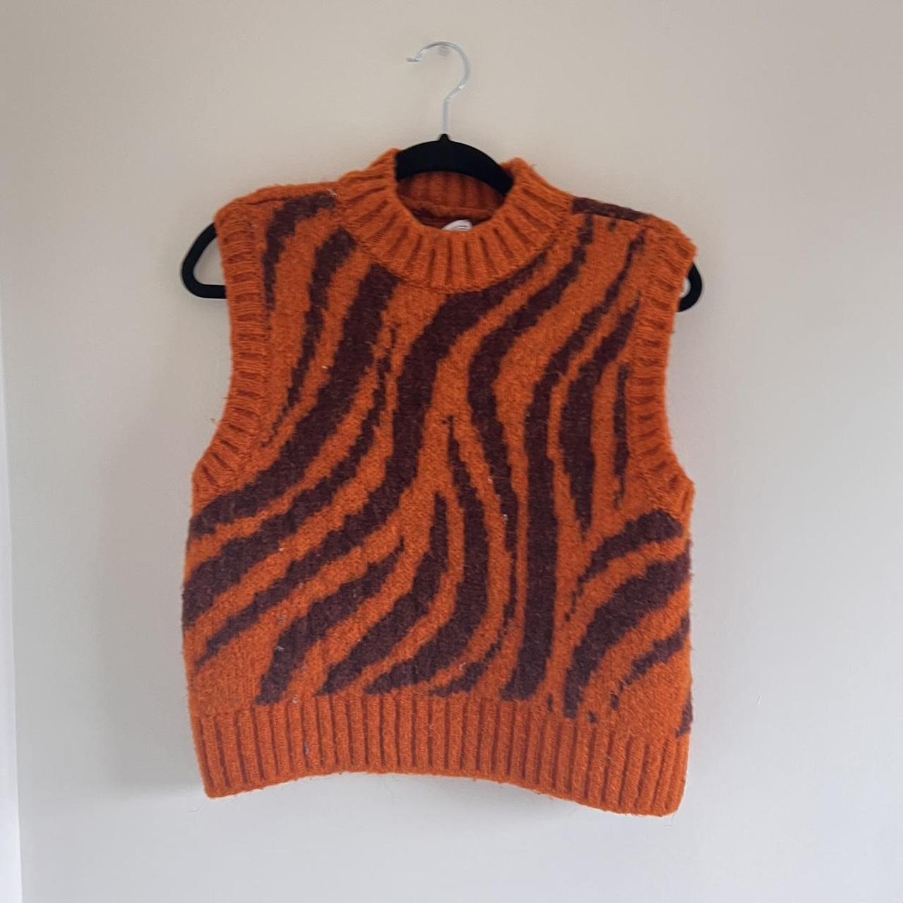 Cardigan Sweaters Zara Red Zebra Cardigan ZARA ZEBRA PRINT MOCK