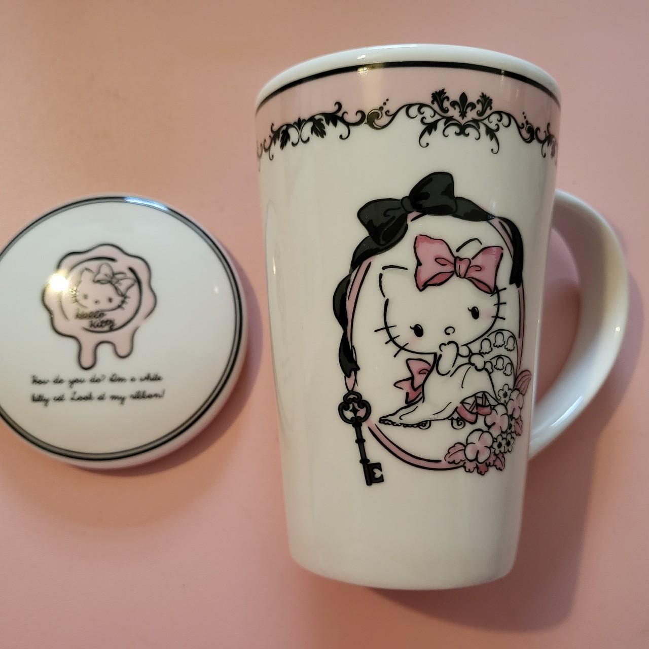 Hello Kitty tall ceramic mug with lid comes in... - Depop