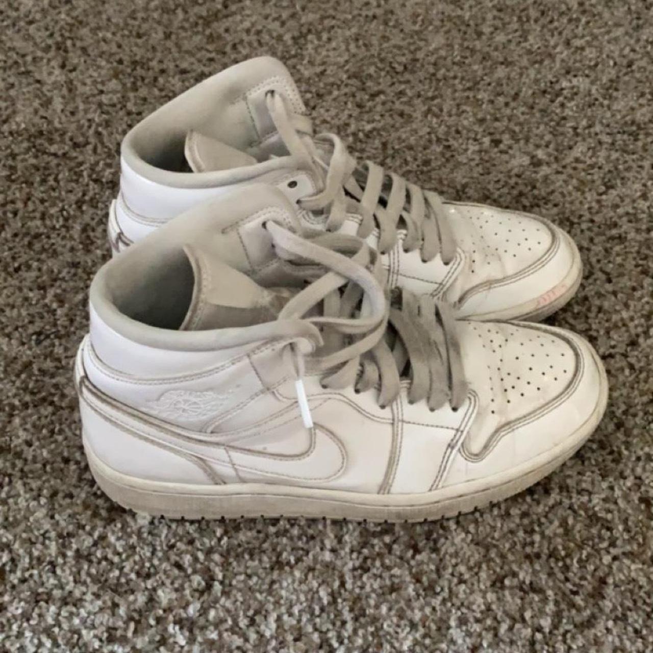 womens all white jordan 1 mid