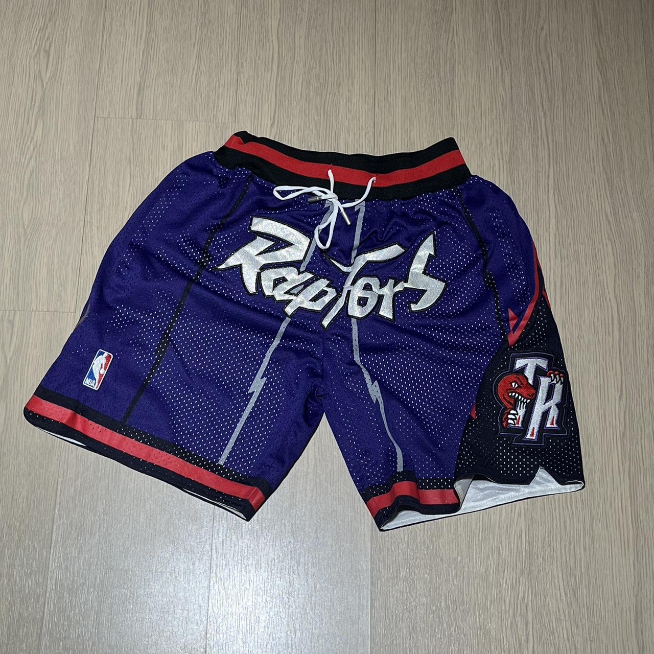 Vintage raptors hot sale shorts