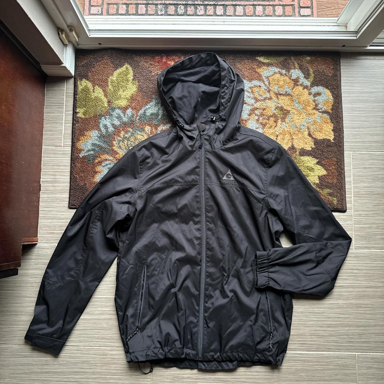 Black Gerry windbreaker jacket with hood windbreaker Depop