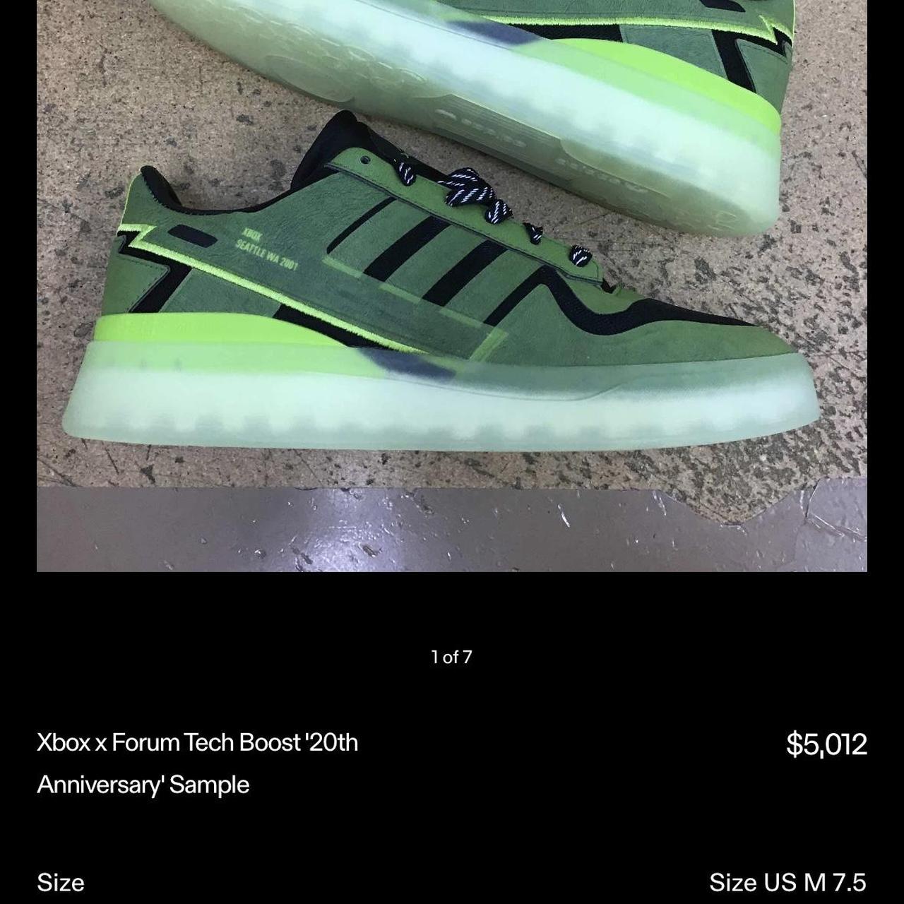 Sample shoe Adidas X Xbox green and black