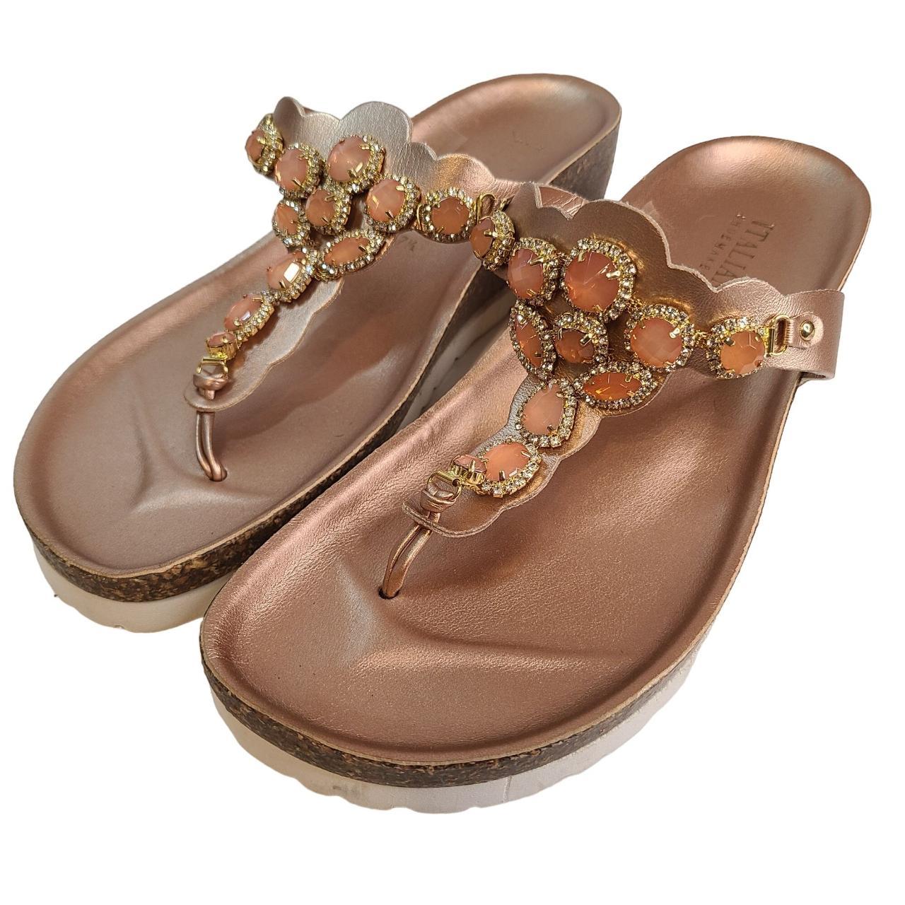 Italian Shoemakers Womens Thong Flip Flop Sandals... Depop