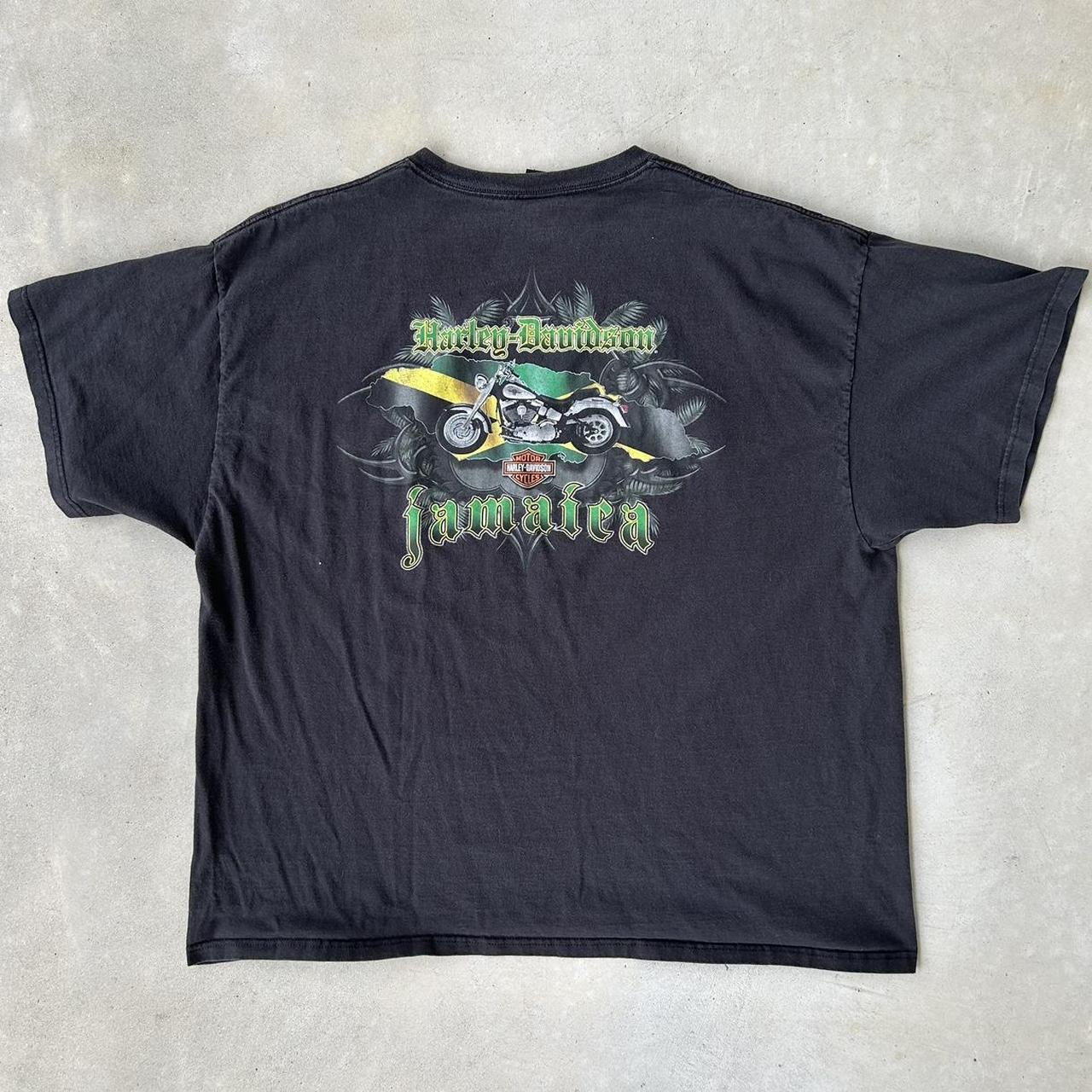 Vintage Jamaica Harley Davidson tee! sz 2XL. - Depop