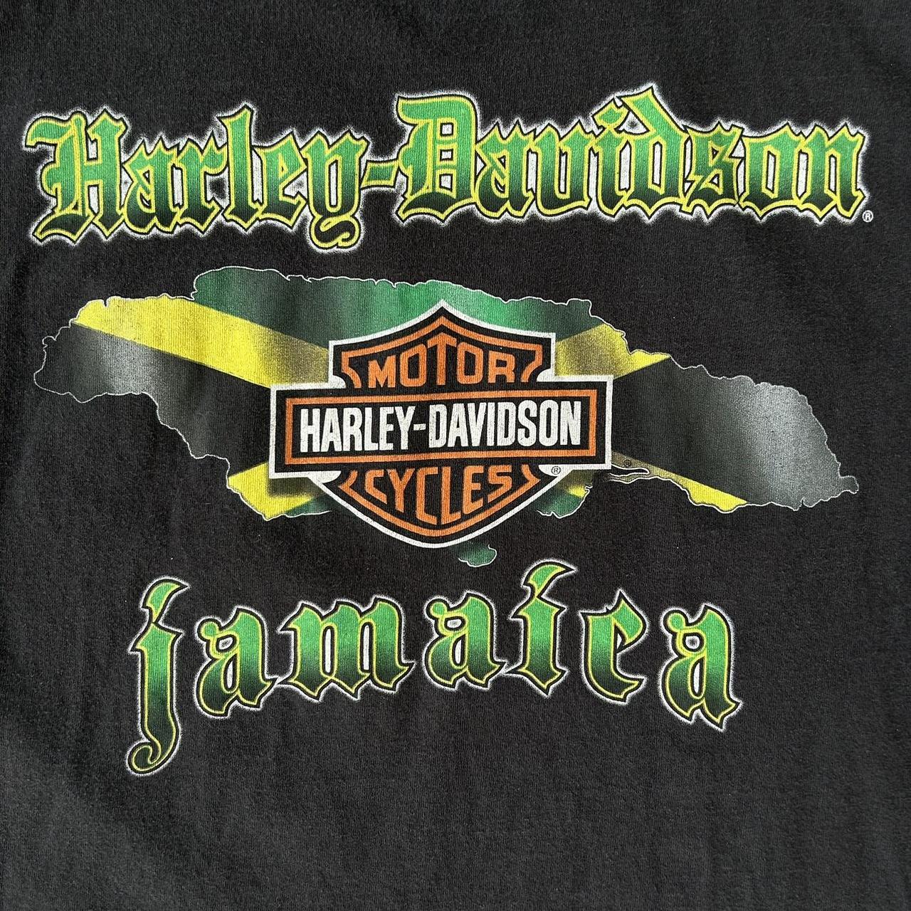 Vintage Jamaica Harley Davidson tee! sz 2XL. - Depop