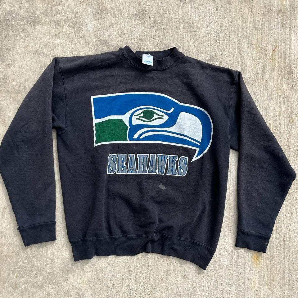 LushDesignCo Vintage Seattle Seahawks Crewneck Sweatshirt 3XL