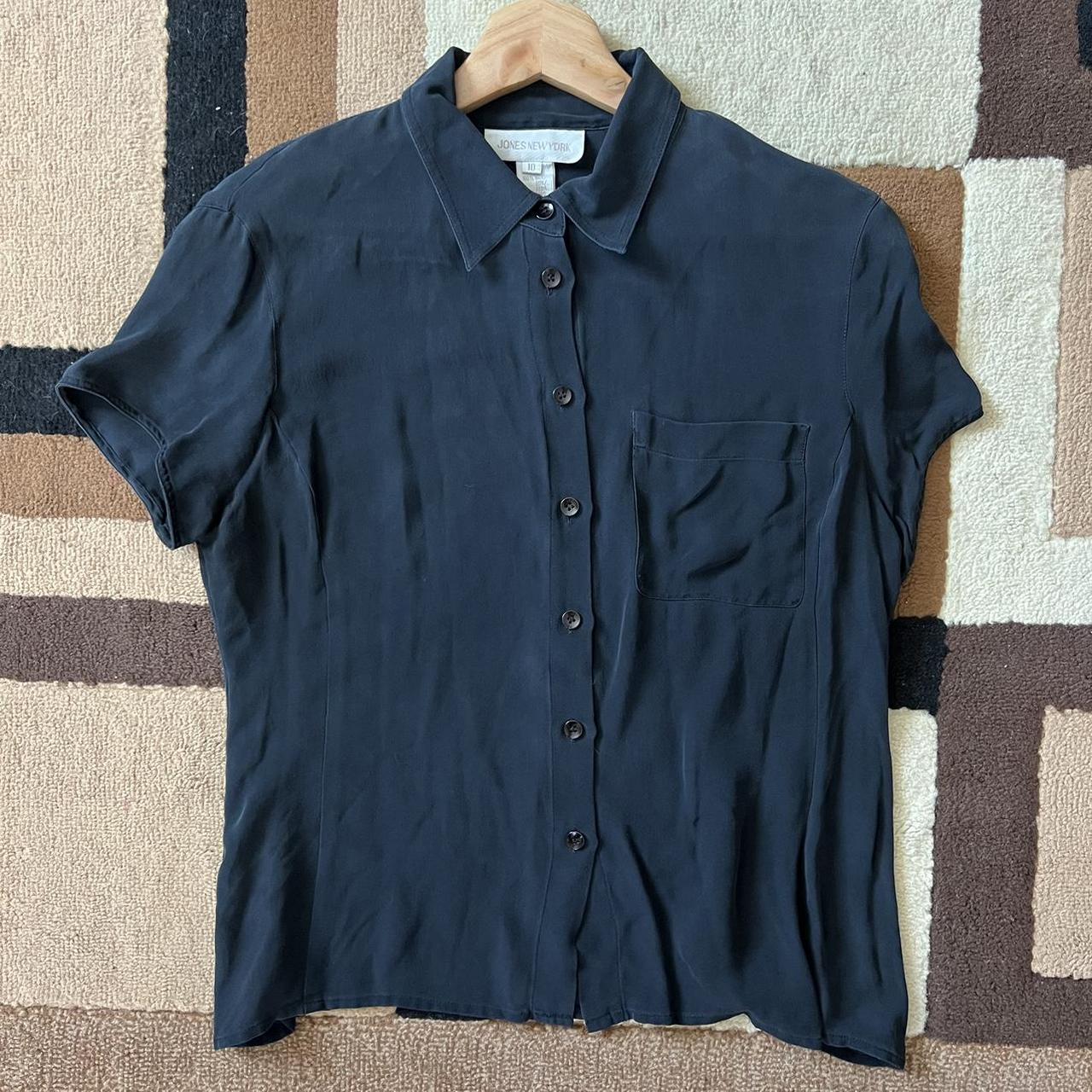 Black silk button up best for a medium - Depop