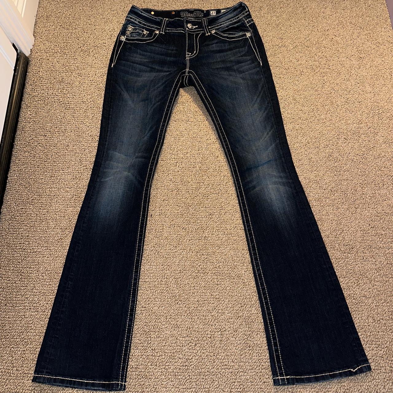 Miss Me angel wing bootcut jeans 2000s mcbling y2k... - Depop