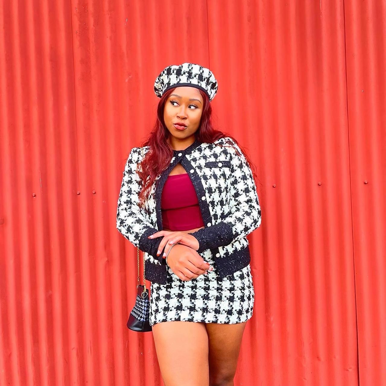 Three Piece Houndstooth Set, This skirt and