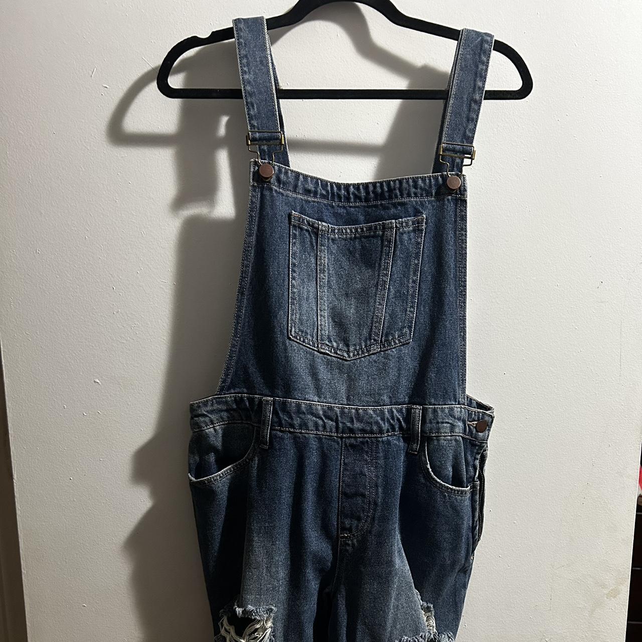 Blue denim overalls - Depop