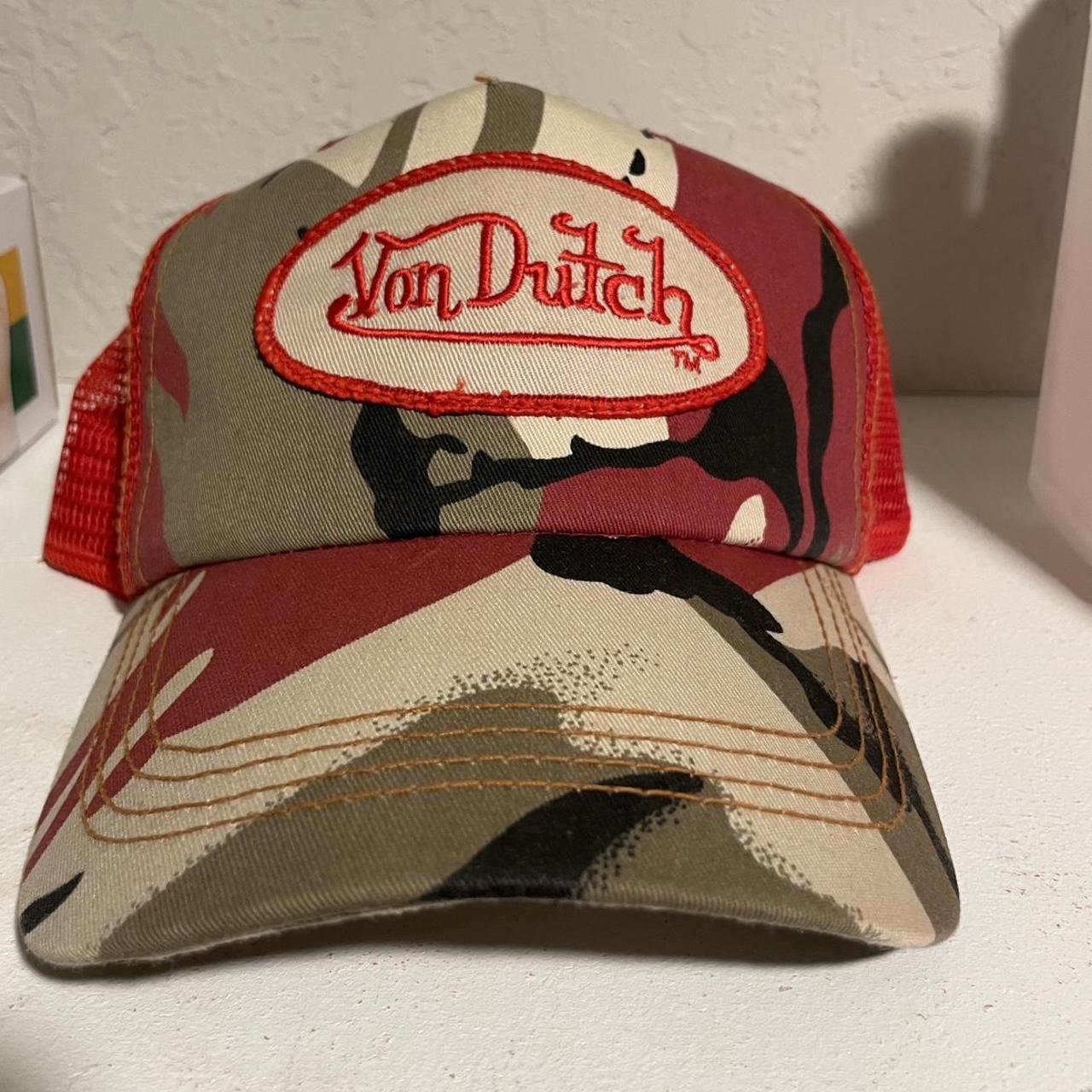 Authentic vintage Von Dutch Originals Camo Trucker... - Depop