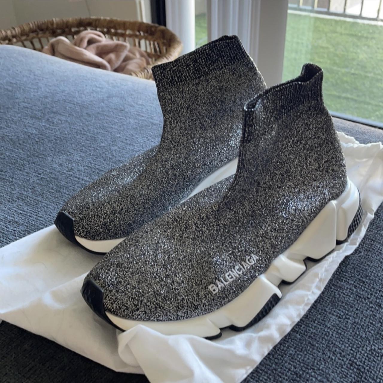 sparkly balenciaga sock shoes