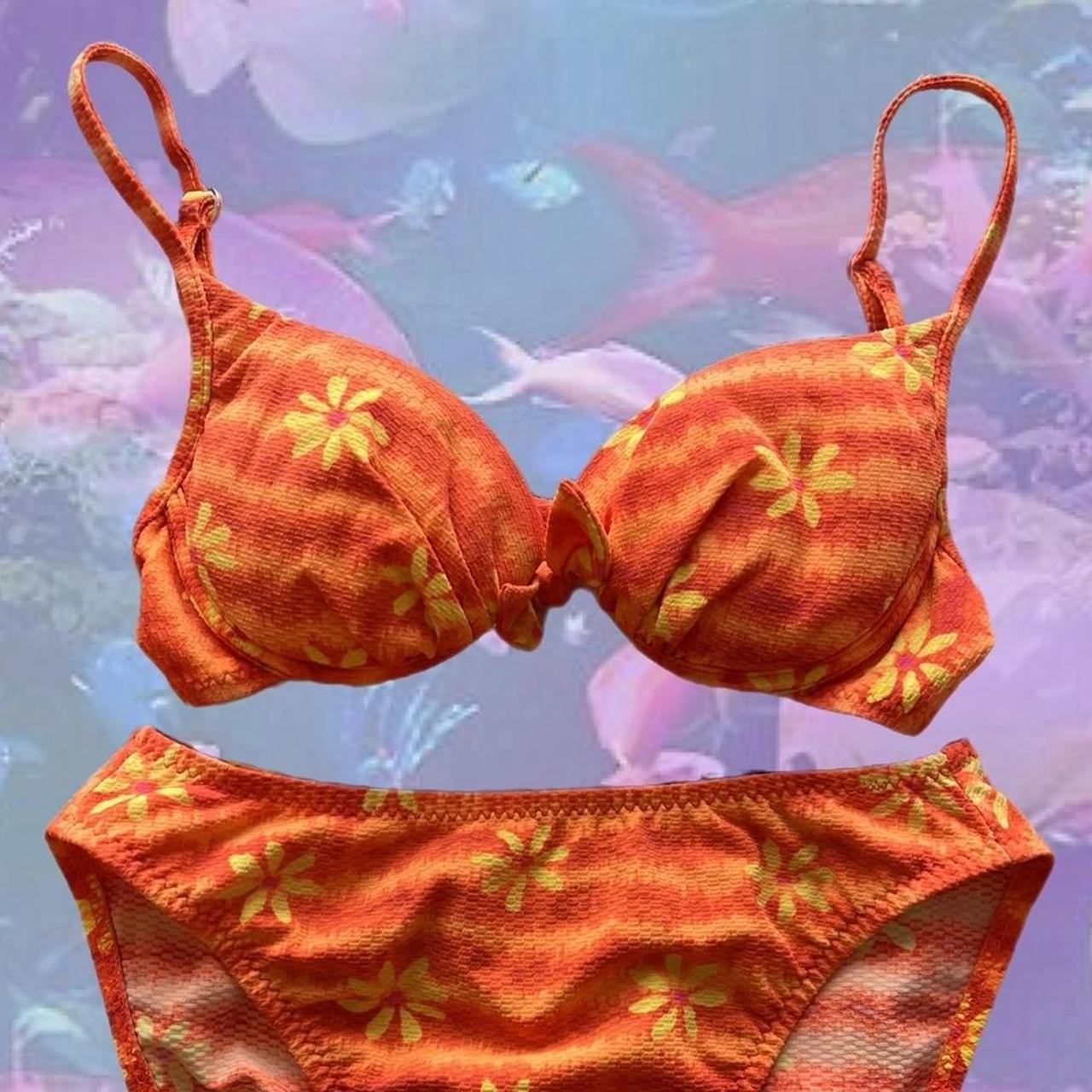 California Waves Women's Orange and Yellow Bikinis-and-tankini-sets (2)