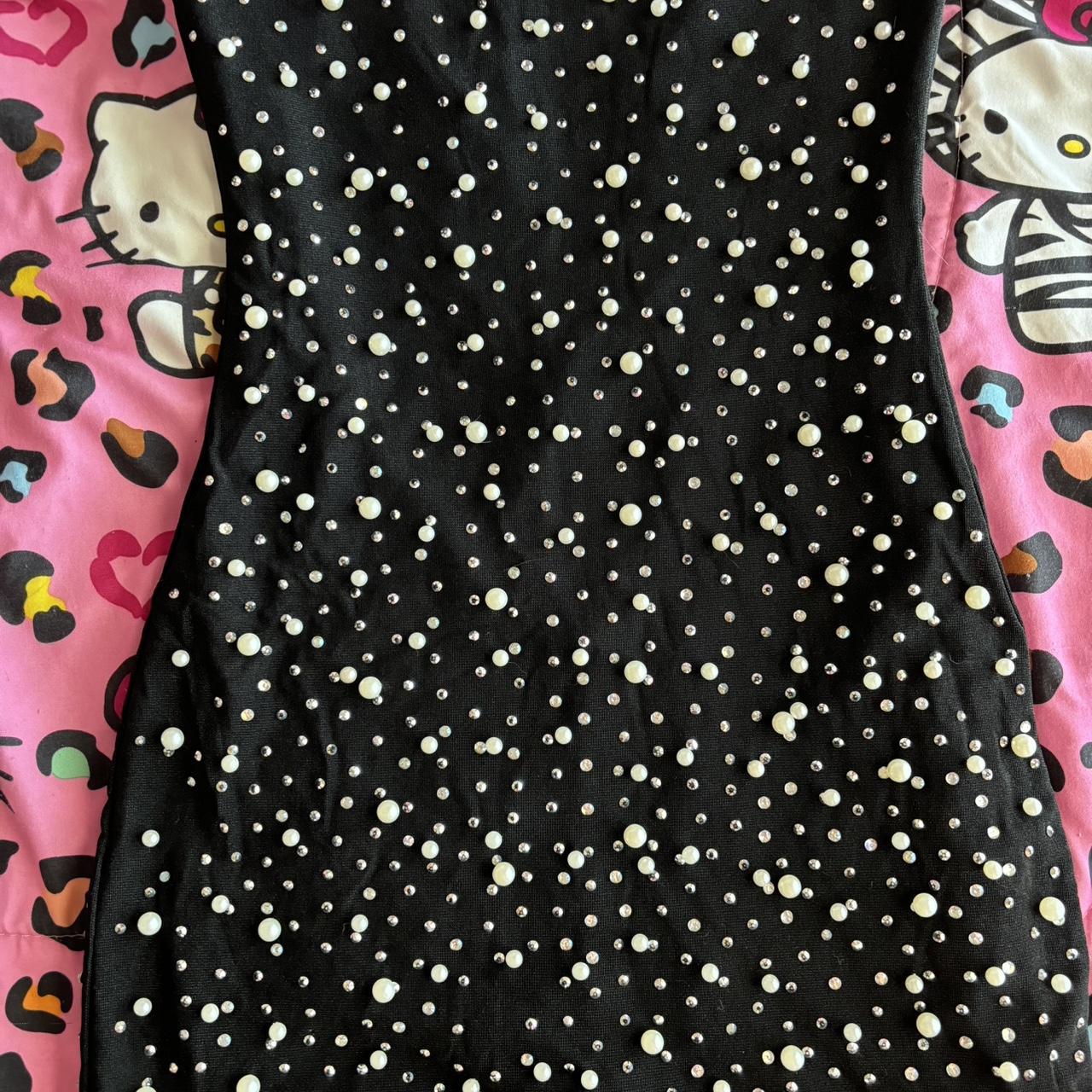 fashion nova pearl beaded & diamond embroidered... Depop