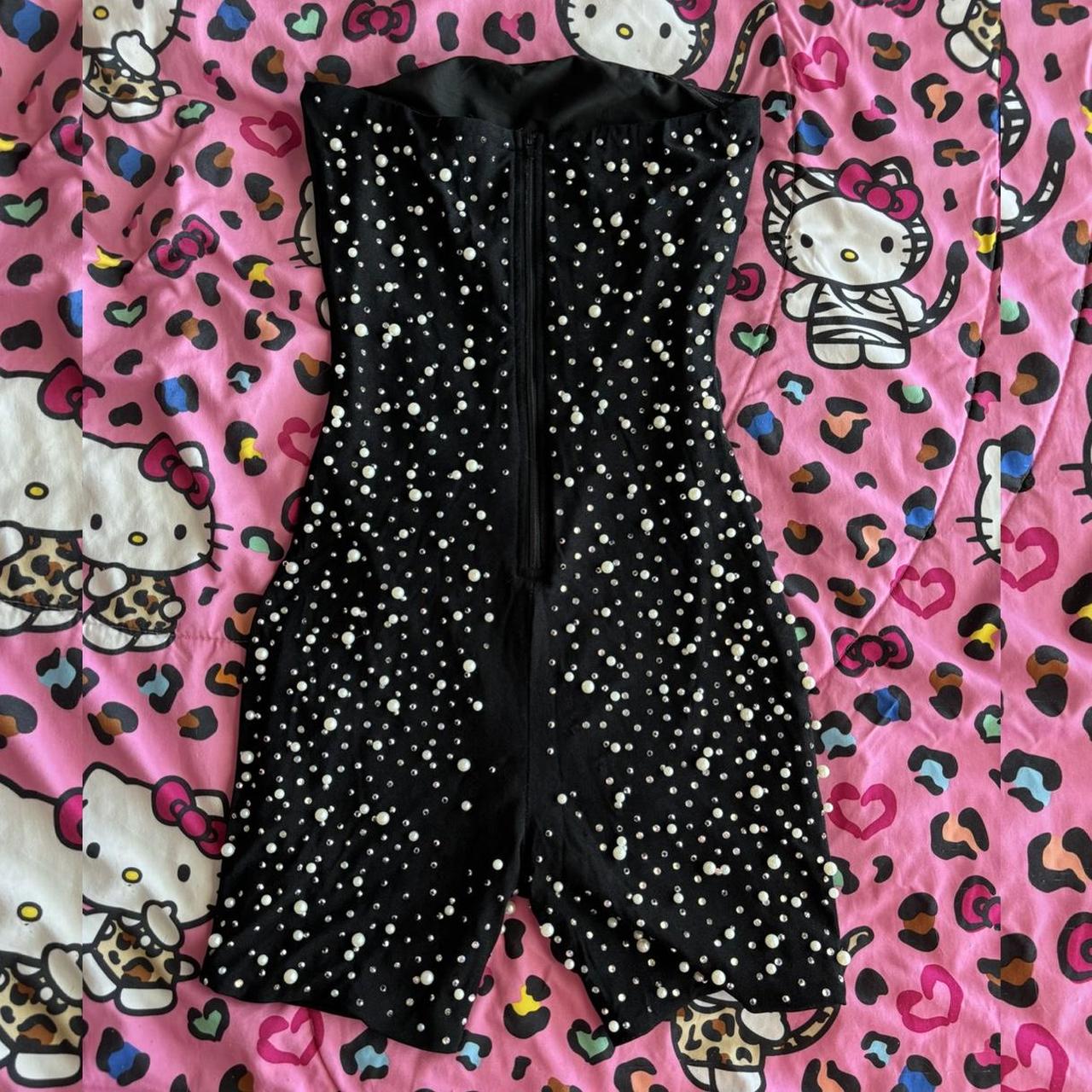 fashion nova pearl beaded & diamond embroidered... Depop