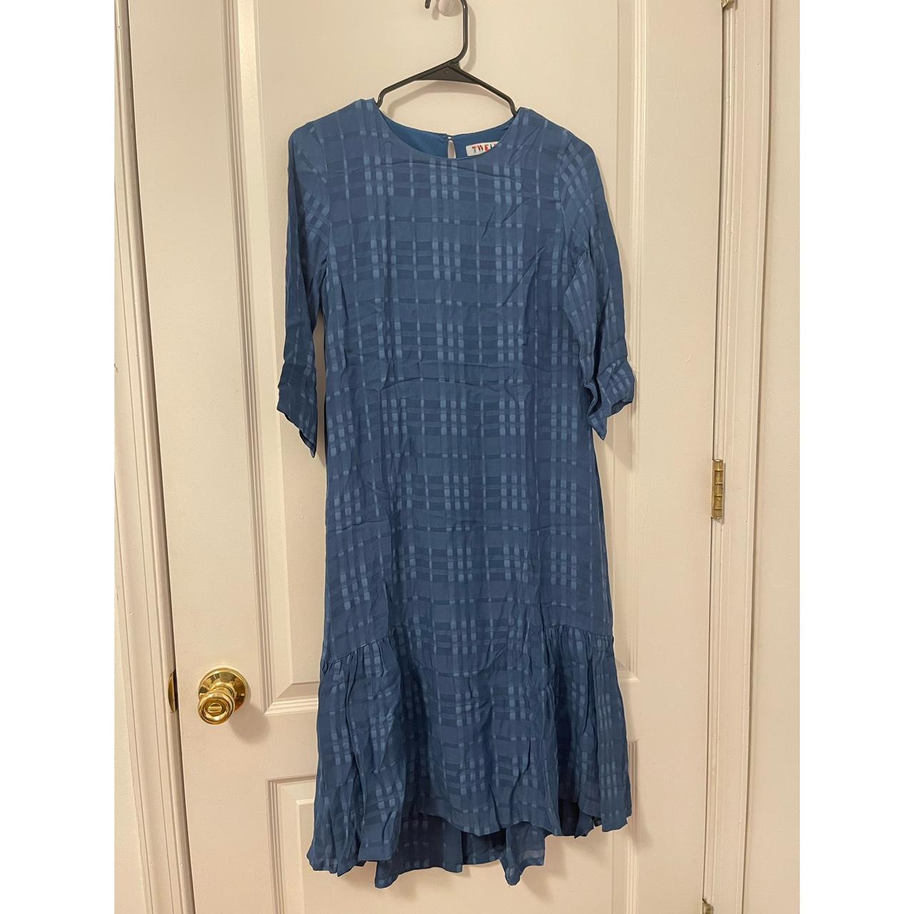 Beautiful blue high low dress. Size s. Worn once. - Depop