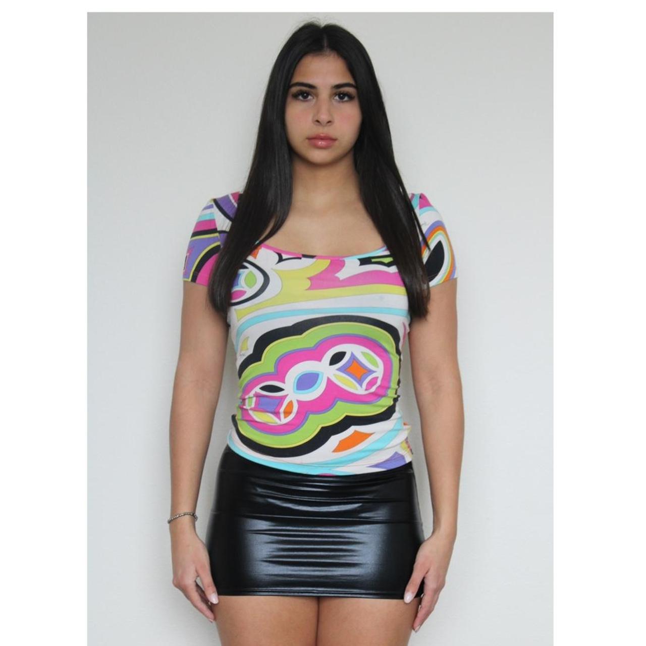 Vintage multicolor Emilio Pucci top. Fits S-M | Depop